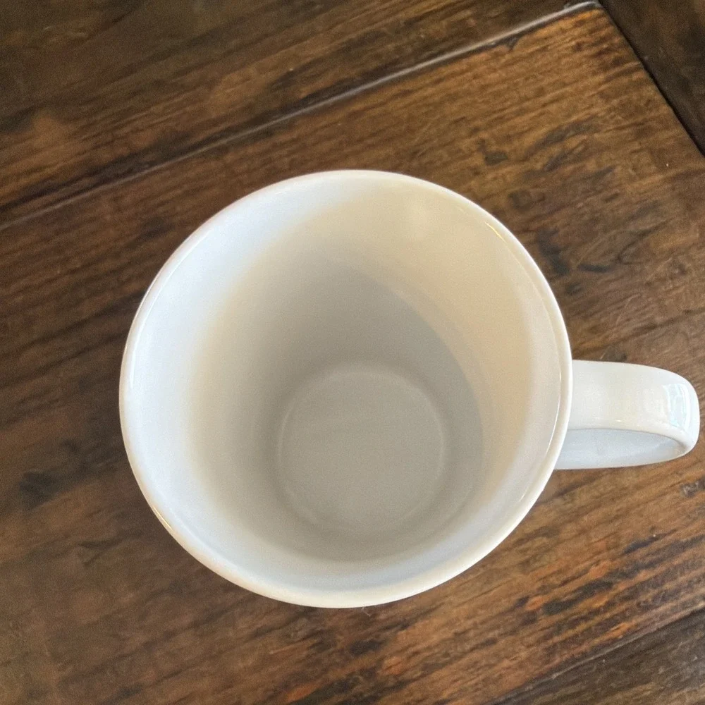 Starbucks 2017 White Green Siren Logo Coffee Mug 12 oz Ceramic